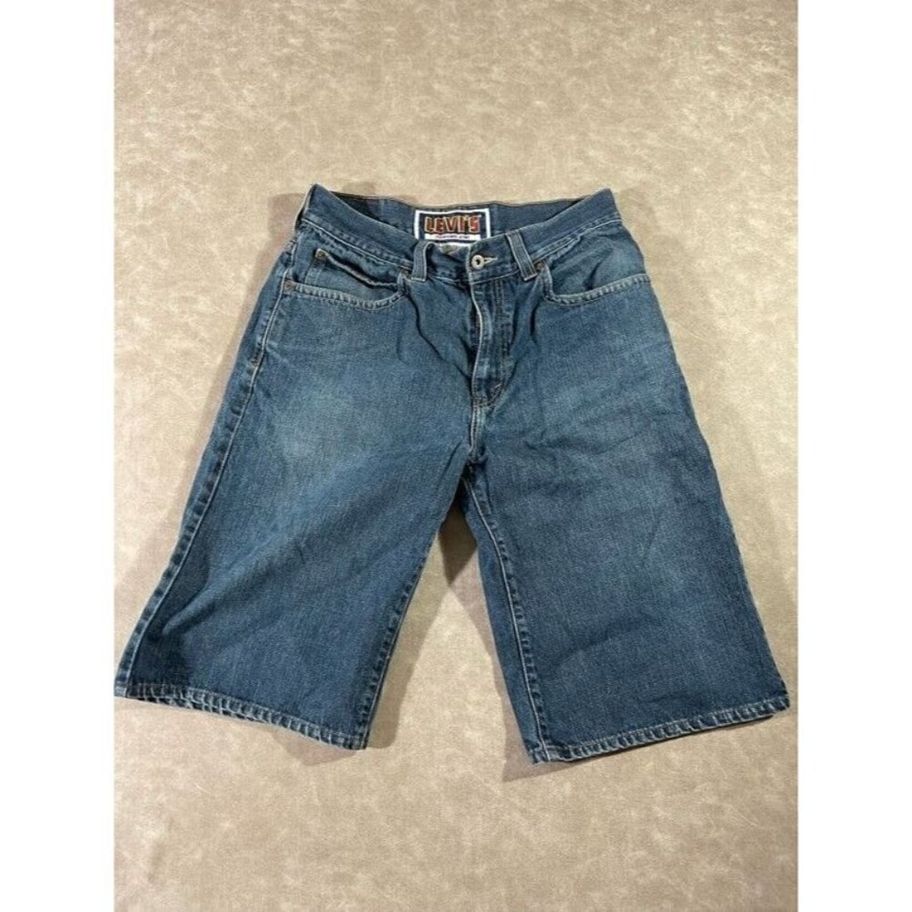 Levi's 579 The Original Denim Shorts Baggy Cotton Blue Wash Size‎ 32W